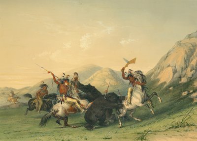 Angriper Grizzly Bear av George Catlin