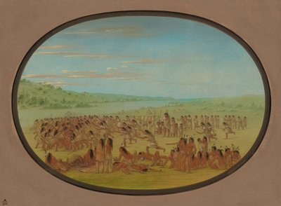 Kvinnenes ballspill - Sioux, 18611869. av George Catlin