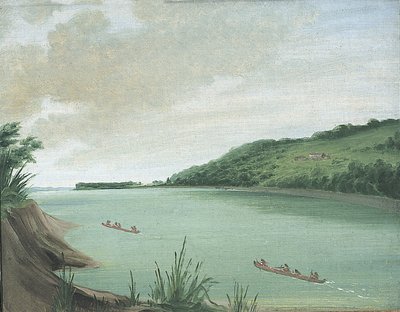Belle Vue, Indian Agency of Major Dougherty, 870 Miles ovenfor St. Louis, 1832. av George Catlin