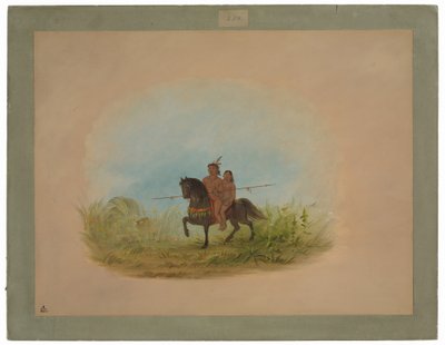 Brudepar til hest - Connibo av George Catlin