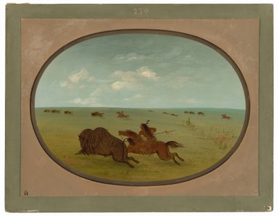 Buffalo Chase, Sioux Indians, Upper Missouri av George Catlin