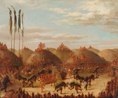 Oksedans, Mandan O-kee-pa-seremoni, 1832. av George Catlin