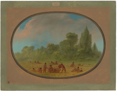 Caddo-indianere som samler ville jordbær av George Catlin