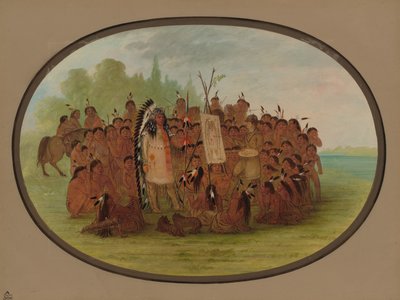 Catlin Painting the Portrait of Mah-to-toh-pa - Mandan, 18611869. av George Catlin