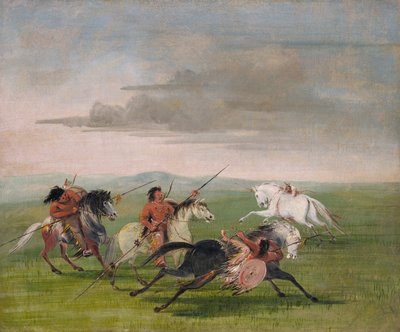 Comanche feats of horsemanship, 1834-1835. av George Catlin