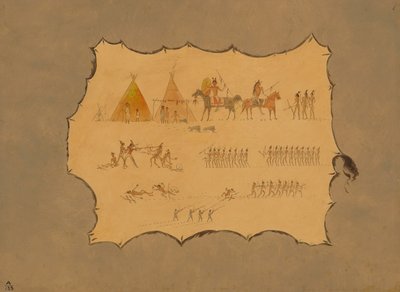 Faksimile av en Cheyenne-kappe, 18611869. av George Catlin