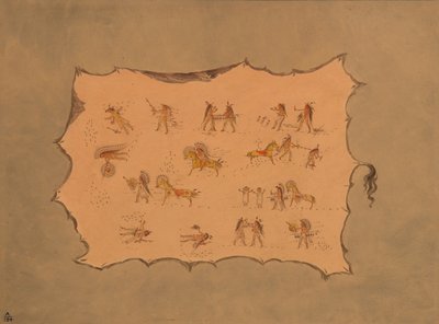 Faksimile av kappen til Mah-to-toh-pa - Mandan, 18611869. av George Catlin