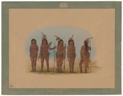 Fem karibiske indianere av George Catlin