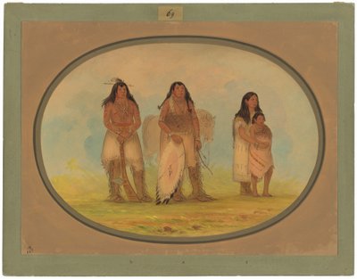 Fire Kiowa-indianere av George Catlin