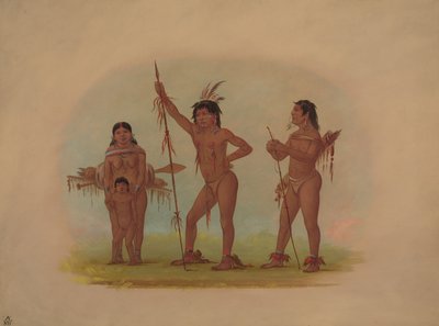 Fire Mura-indianere, 18541869. av George Catlin