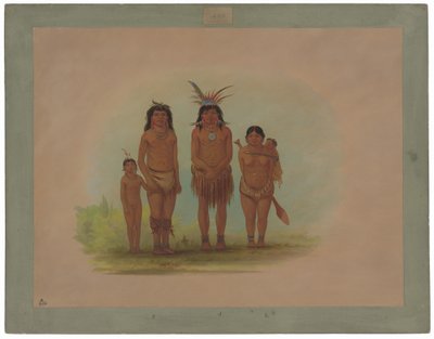 Fire Sepibo-indianere av George Catlin