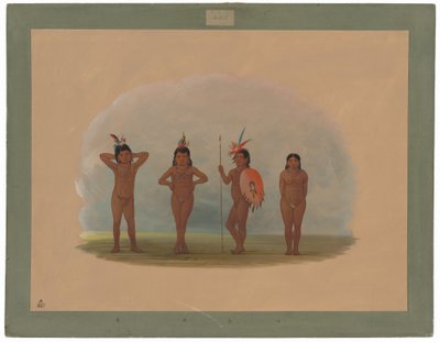 Fire Zurumati-barn av George Catlin