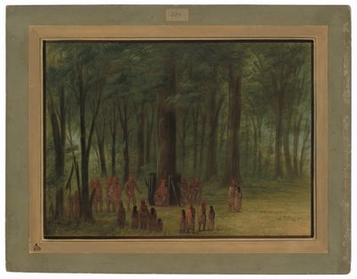 Begravelse til Black Hawk - Saukie av George Catlin