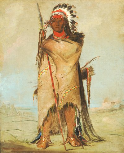 Hó-ra-tó-a, den modige, 1832. av George Catlin