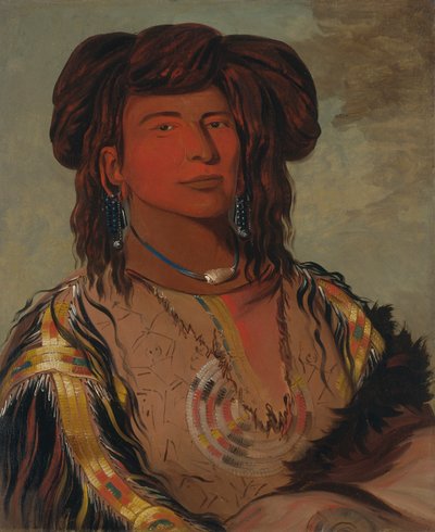 Ha-wón-je-tah, ett horn, høvding for Miniconjou-stammen av George Catlin