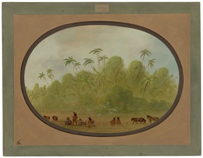 Stans for å lage en skisse av George Catlin