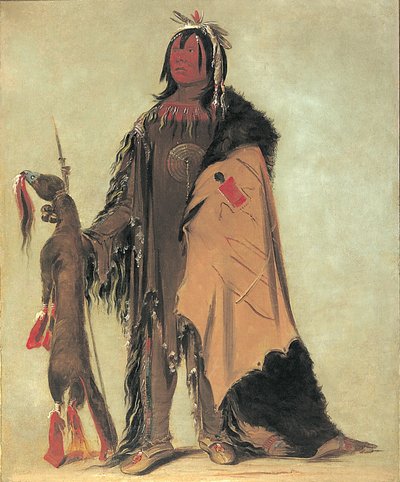 In-ne-ó-cose, Buffalo#39;s Child, en kriger av George Catlin