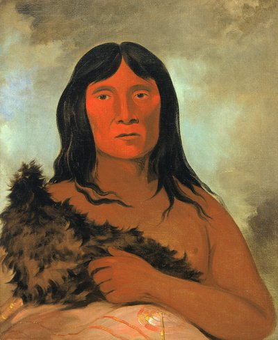 Kay-ée-qua-da-kúm-ee-gísh-kum, Han som prøver bakken med foten sin av George Catlin