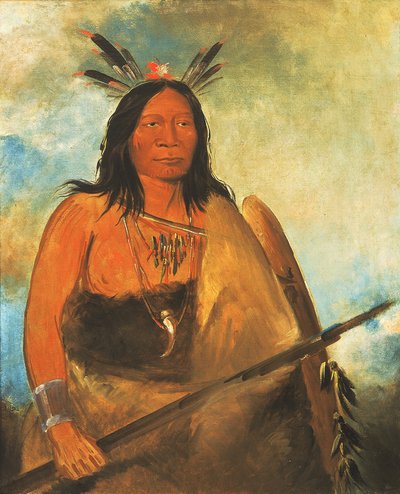 Kots-o-kó-ro-kó, håret på oksens hals, en høvding av George Catlin