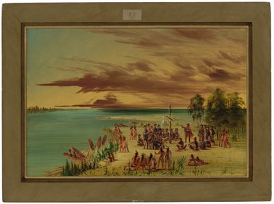 La Salle hevder Louisiana for Frankrike. 9. april 1682 av George Catlin