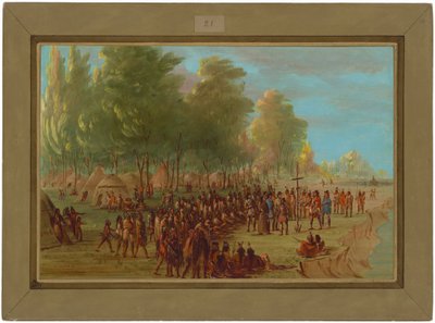 La Salle reiser et kors og tar landet i besittelse. 25. mars 1682 av George Catlin
