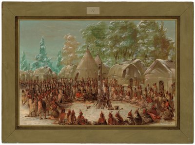 La Salles fest feiret i Illinois Village. 2. januar 1680 av George Catlin