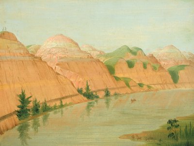 Magnificent Clay Bluffs, 1800 Miles over St. Louis, 1832. av George Catlin