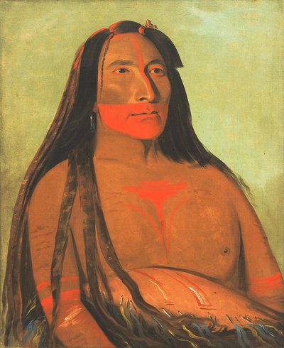 Máh-to-tóh-pa, fire bjørner, andre høvding i sorgen av George Catlin