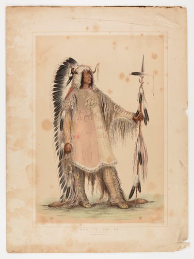 Mah-to-toh-pa, mandanhøvdingen av George Catlin