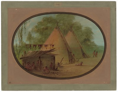 Å lage Flint Arrowheads - Apachees av George Catlin
