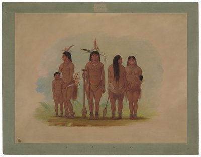 Medlemmer av Payaguas-stammen av George Catlin