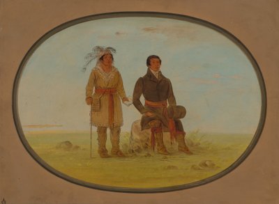 Mohigan-sjef og en misjonær, 18611869. av George Catlin