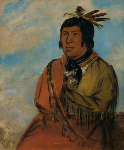 Na-pów-sa, Bjørn som reiser om natten, en høvding av George Catlin