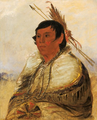 Ni-a-có-mo, Fix With the Foot, a Brave, 1830. av George Catlin