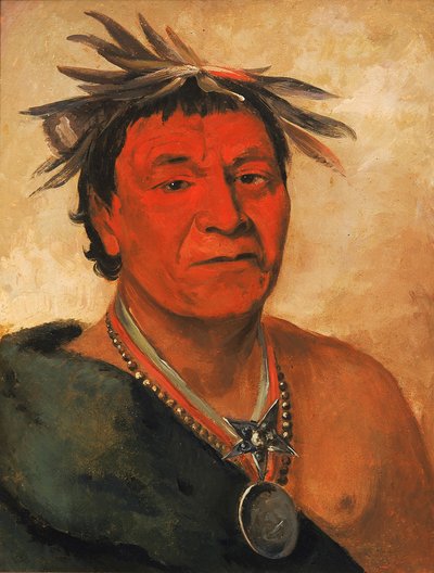 O-ho-pah-sha, Lille Whoop, til Distinguished Warrior av George Catlin