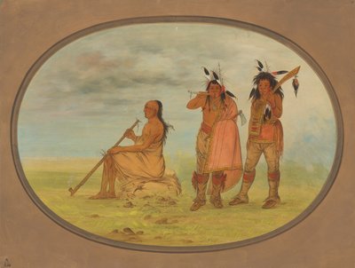 Gamle Menomonie-sjef med to unge Beaux-er, 18611869. av George Catlin