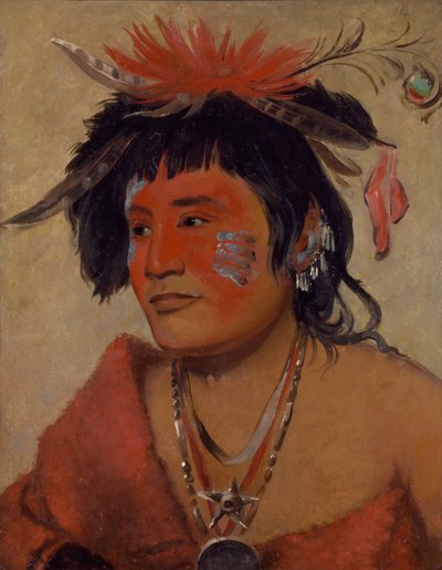 Pah-shee-náu-shaw, en kriger, 1831. av George Catlin