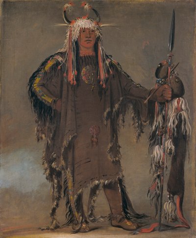 Peh-tó-pe-kiss, Eagle's Ribs, en Piegan Chief, 1832. av George Catlin
