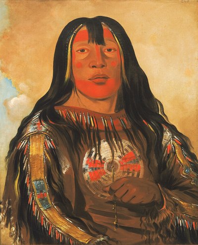 Peh-tó-pe-kyss, Eagle#39;s Ribs, en Piegan-høvding av George Catlin