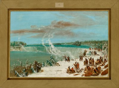 Portage Around the Falls of Niagara at Table Rock av George Catlin