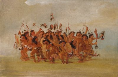 Skalpdanse, munningen av Teton River av George Catlin
