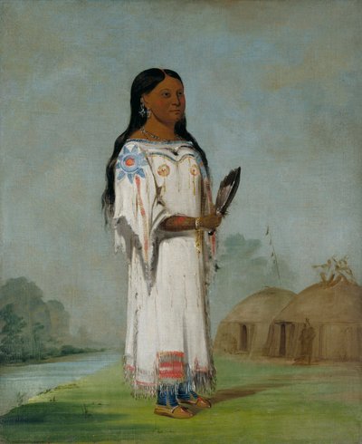 Seet-sé-be-a, middagssol, en pen jente av George Catlin