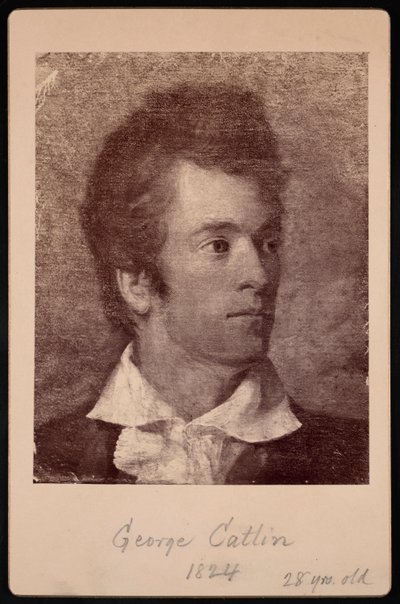 Selvportrett av George Catlin 1796-1872, 1824. av George Catlin