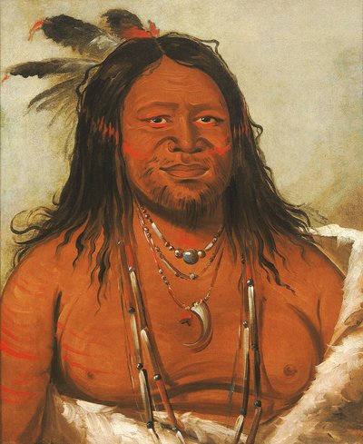 Ta-wáh-que-nah, Klippefjellet, Stammens andre høvding av George Catlin