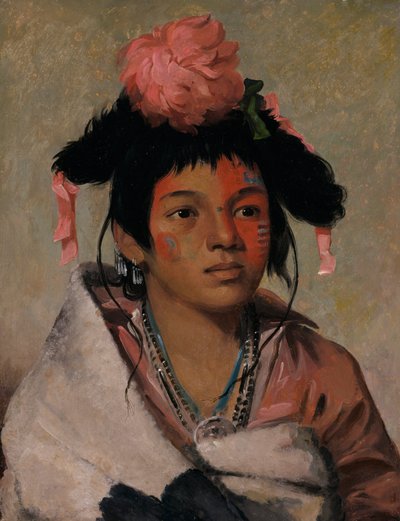 Tcha-cauk-o-ko-maugh, stor høvding, en gutt, av George Catlin