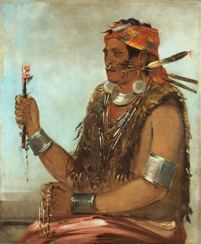 Ti-sqúat-a-way, Den åpne døren, kjent som profeten, bror til Tecumseh av George Catlin