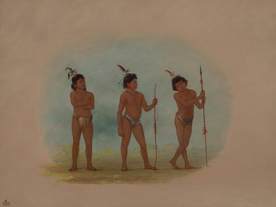 Tre Auca-barn, 18541869. av George Catlin