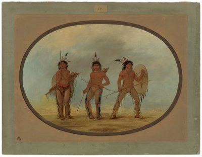 Tre Cheyenne-krigere av George Catlin