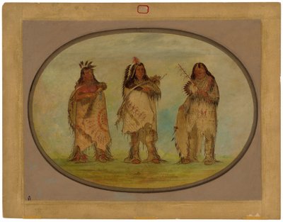Tre utmerkede krigere fra Sioux-stammen av George Catlin