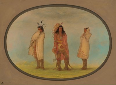 Tre Iroquois-indianere, 18611869. av George Catlin